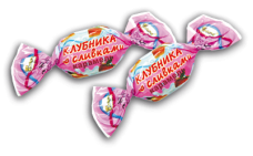 Карамель со вкусом Клубники и Сливок весовые (пп)