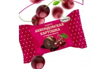  Конфеты АККОНДОВСКАЯ КАРТОШКА со вкусом вишни глазированные